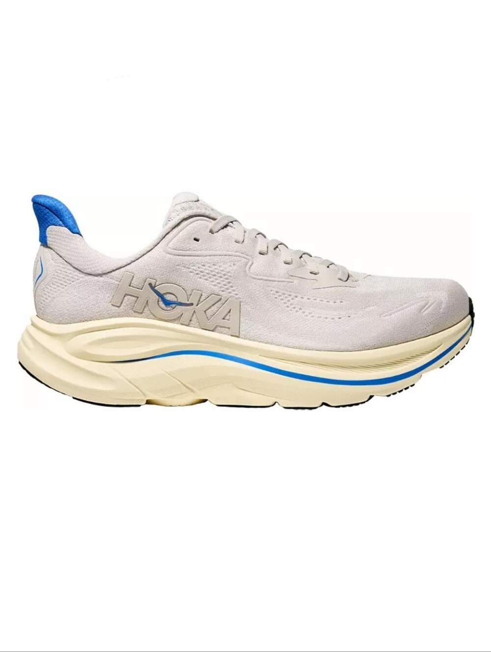 HOKA ONE ONE Clifton 10 Mens Gray/Blue/Beige Low Top Lace Up D 1162030